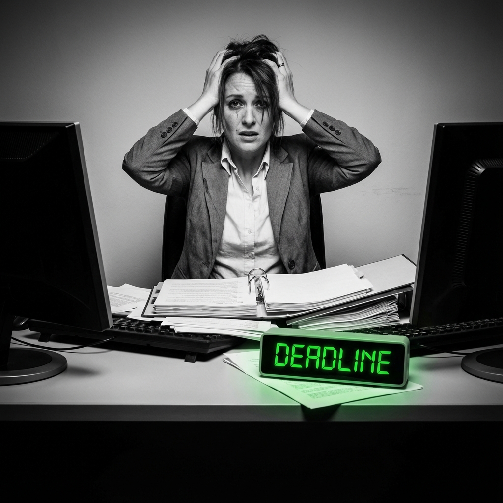 Stressed business owner